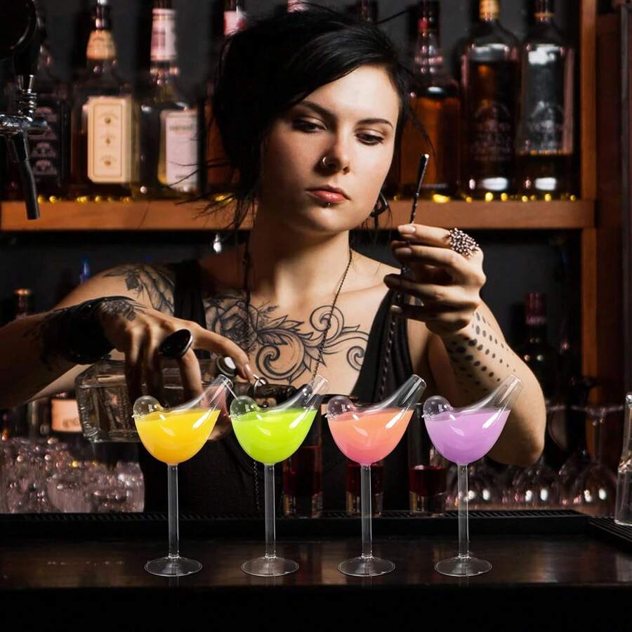 150ml Unique Bird-Shaped Cocktail Glass, Personalized High Stem Wine Glass, Suitable For Home, Wedding, Party, Bar, Holiday And Other Occasions