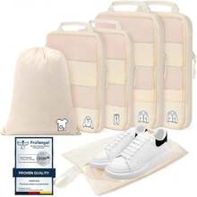 Compression Pacubes For Travel, Weight 6 Set Bags Cruise Must Haves For Luggage Carry On Suitcase And Clothes Organizer, Durable Vacation Essentials And Accessories Gifts For Women And Men,39303035 - 米色 - 查看 1