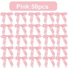 10/20/50 chiếc nơ xoắn bằng ruy băng satin để trang trí ly rượu, phụ kiện nơ nhiều màu sắc trang nhã cho quà tặng, đám cưới, tiệc mừng em bé, tiệc cô dâu, Giáng sinh, sinh nhật, tiệc rượu, dễ dàng gắn và tháo, tạo thêm điểm nhấn lễ hội cho mọi dịp, có sẵn màu hồng, đỏ và đen, có thể tái sử dụng. - Nhiều màu - Xem 12