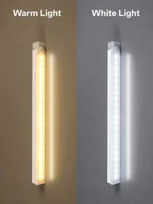 1pc White & Warm White LED Sensor Light / 3.94"~19.69" Wireless Cabinet Lighting / USB Rechargeable, Magnetic Mount, No Drilling Required / Suitable For Kitchen, Wardrobe, Bedroom Etc, Battery Powered Illumination - White - View 5