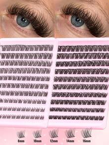 RITALASH 1598Pcs Large Capacity Mixed Styles Cluster Eyelash Set, D Curl Design, DIY Personal False Lashes Kit With Glue And Adhesive, Daily Use Party Use - Black - View 6