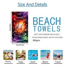 1 pieza Toalla de playa con diseño de llama acuarela, manta de playa extra grande de microfibra súper suave, toalla de baño súper absorbente, adecuada para viajes, piscina, buceo, surf, yoga, camping, disponible en varios tamaños, accesorios de playa para playa, piscina, viajes, camping, yoga, decoración de baño - Multicolor - Ver 14