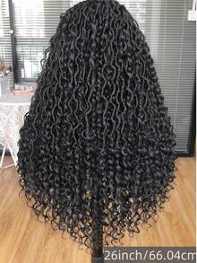 Synthetic 26inch Bohemian Braided Wigs Boho Box Braid Wigs For Women Twisted Braids Full Lace Braided Wigs With Baby Hair - Multicolor - View 4