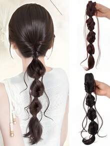 Wig Braids, Frayed Braids, Bubble Braids, Hair Clips, Twisted Long Braids, Wig Braids, Ponytail - Multicolor - View 1