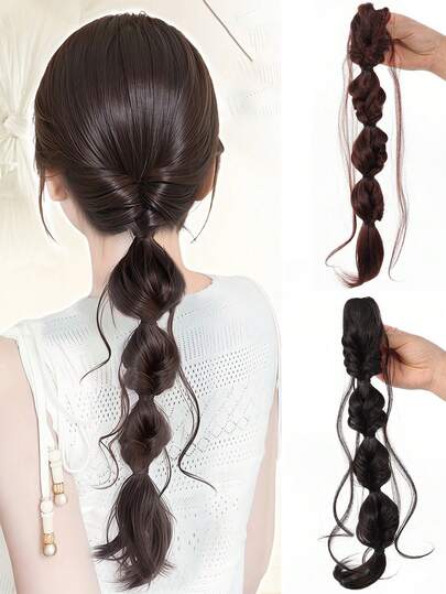 Wig Braids, Frayed Braids, Bubble Braids, Hair Clips, Twisted Long Braids, Wig Braids, Ponytail