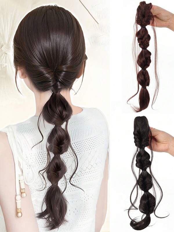 Wig Braids, Frayed Braids, Bubble Braids, Hair Clips, Twisted Long Braids, Wig Braids, Ponytail