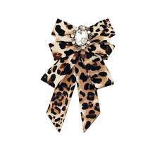 1件复古豹纹领结，适合日常佩戴 - 咖啡棕 - 查看 2