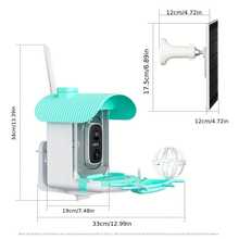 Al Smart Bird Feeder With Camera, Solar-Powered, Equipped With A 4MP HD Camera, 2KResolution, Remote Monitoring, Real-Time Viewing, Detection Alerts, Squirrel-Proof, IP66Waterproof, A Thanksgiving And Christmas Gift, A Dream Gift For Bird Lovers - one-size - View 4