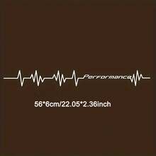 1pc Performance Heartbeat Car Vinyl Sticker - Durable PVC Sticker For Vehicle Exterior, Self-Adhesive, Smooth Surface, Geometric Design For Car Windows, Bumpers And Hoods, Enhances Car Styling Appearance - 1pcs - View 8