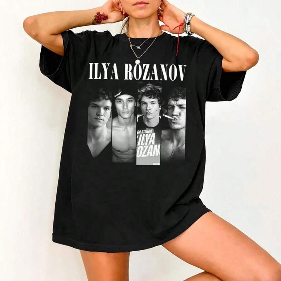 Hudson Williams Connor Storrie Shirt, Ilya Rozanov T-Shirt, Vintage Unisex Fan Gift - 黑色 - 查看 1