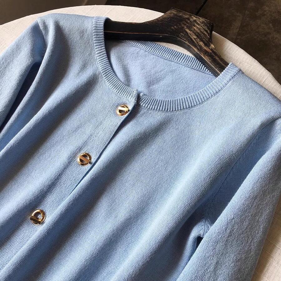 Women Sports Cardigans - Blue - View 1