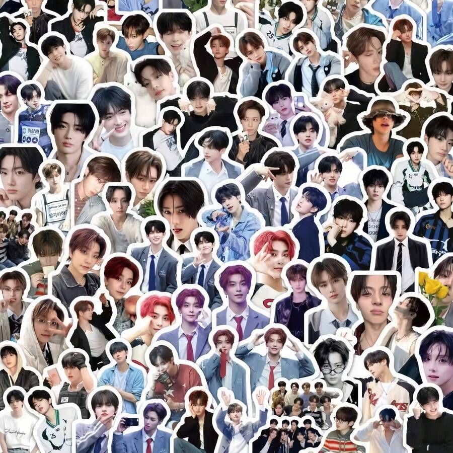 100张ALD1贴纸，Alpha Drive One Kpop粉丝周边商品，适用于笔记本电脑、手机、行李箱、杯子、笔记本等装饰用途，是送给朋友的绝佳小礼物。 - 彩色 - 查看 1