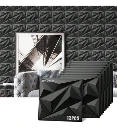 Este juego de 12 piezas presenta un diseño de ladrillo y piedra con paneles de pared 3D. Es resistente a la humedad, al moho y al fuego, con un acabado mate. Con unas medidas de 30 x 30 cm, es ideal para decorar paredes de hogares, oficinas y hoteles.