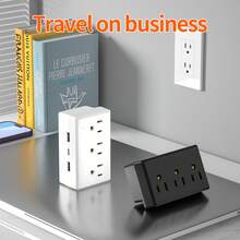 Buy One Get One Free ! This Ultra-Compact 6-In-1 Wall Socket Is Small And Portable, Featuring 3 AC Ports, 2 USB Ports, And 1 Type-C Port. - US B Type Plug(110-127V) - View 4