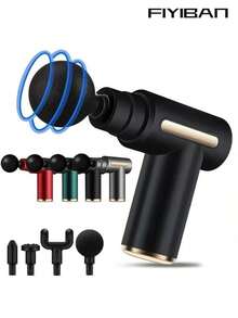 LED显示屏迷你筋膜枪 - 持久耐用，6档振动速度，完美适用于健身房、瑜伽、普拉提和家庭锻炼 - 液晶 - 查看 1