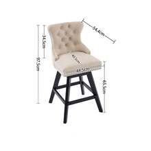 Tabourets de bar - Beige - Voir 2