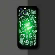 1PC Phone Case ,  Christmas Holiday Design Pattern Print , Stylish Phone Case, Phone Decoration, All-around Lens Protection, Creative Small Gift, Funny Gift for Boys and Girls - Schwarz - Übersicht 7