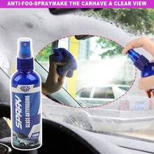 100毫升通用摩托车头盔及汽车车窗防雾喷雾 - 挡风玻璃及车内玻璃防雾剂，提升清晰度，镜面防雾喷雾，防止水分子凝结，改善排水性能，增强雨天能见度，汽车玻璃护理防雨蜡，适用于寒冷天气防雾 - 防霧劑 - 查看 8