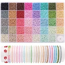 9700颗39色混合玻璃珠DIY首饰制作套装，非常适合制作友谊手链，3种款式可选（A/B/C）