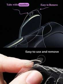 防水透气双面胶贴，超强粘性假指甲胶贴，透明柔韧，适用于美甲、美甲工具、美甲用品，5/20/30/40片装，带收纳盒，女士/女孩礼物，美甲套装，美甲贴纸 - 無色 - 查看 7