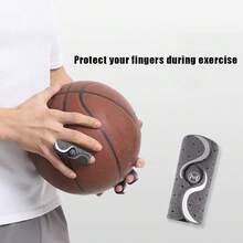 1pc Deep Grey Finger Guard, Unisex, Anti-Slip Ball Grip Design, Won't Fall Off, Protect Fingers, Basketball, Workout - Black - View 2