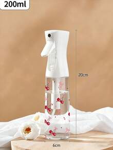 Cherry Bow Tie Pattern Clear PET Refillable Travel Spray Bottle, Multi-Purpose Fine Mist Spray Bottle For Travel And Business Trip,Makeup Remover Dispenser, Reusable Hair Spray Bottle, Continuous Water Mister, For Hair Styling, Cleaning, Plants, Facial Moisturizing