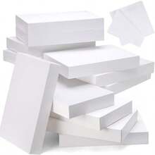 JOYIN - 12 Cajas de Regalo de Cartn Blanco de 43 x 28 x 6 cm con Papel de Seda y Tapas para Fiestas de Navidad y Januc - como se muestra en la figura - Ver 2