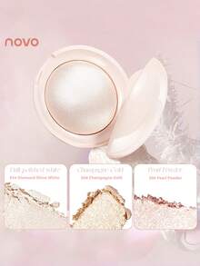 NOVO 细腻闪亮高光粉，珠光闪耀，亲肤配方，持久显色，适合日常妆容、派对、音乐节、庆典、节日、新年、秋冬季节等场合，超值之选 - 01#鑽光白 - 查看 10