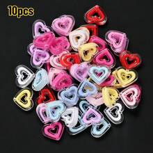 4Amazonia 10颗浪漫亚克力镂空心形珠子，适合制作珠宝、DIY工艺品、手链、项链，也是情人节、父亲节、母亲节的礼物之选。