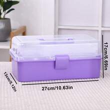 1 hộp đựng đồ bằng nhựa 3 tầng, hộp đựng đồ gấp gọn dung tích lớn, hộp đựng đồ đa năng, lý tưởng để đựng đồ dùng nghệ thuật, dụng cụ, thuốc men, đồ may vá và hội họa, hộp đựng dụng cụ gấp gọn gia đình, hộp đựng đồ thủ công mỹ nghệ di động, hộp phân loại đồ may vá, hộp đựng thuốc, quà tặng Ngày của Mẹ, hộp đựng đồ dùng mùa xuân và mùa hè. - Hồng - Xem 17