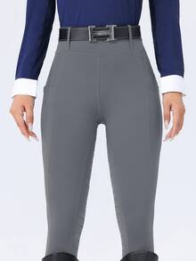 ROYALS MATTINI Women's Equestrian Riding Pants, Full Silicone Grip Reinforcement, Breathable Jodhpurs, Breeches For Horse Riding Sports Spring - Dark Grey - View 5