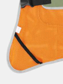 防水狗狗雨衣 - 冬季狗狗外套，带防风内衬、天鹅绒内衬，可调节，带反光条，绿色 - 軍綠色 - 查看 6