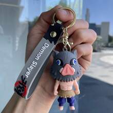 Mattel 1pc, 6 Different Demon Slayer Anime Keychain, Car Key Chain, Backpack Pendant, Plush Toy, Small Gift - Multicolor - View 14