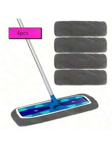 4/6 st återanvändbara moppdynor av hög kvalitet: Tvättbara, hållbara, kan användas både vått och torrt, hög absorptionsförmåga, 2 storlekar - Multifärgad - Visa 17