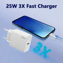 Bộ chuyển đổi nguồn USB-C 25W, bộ chuyển đổi phích cắm du lịch châu Âu nhanh, bộ sạc tường Type-C tương thích với iPhone 15/15 Pro/15 Pro Max/15 Plus/14/13/12/11, Galaxy S24 FE A16, Pixel 9 và nhiều thiết bị khác. - Phích cắm loại C của EU (220-240V) - Xem 5