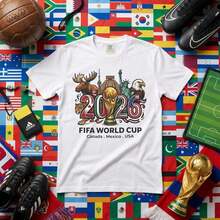 World Cup 2026 Shirt - USA Mexico Canada Host Cities Fan Apparel - 白色 - 查看 1