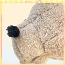 Miniso 千川系列 Rakko 毛绒娃娃，短毛绒材质，灰色睡衣坐姿 + 星星腮红细节，适合家居装饰/抱枕，可爱毛绒娃娃（1 个） - 灰色 - 查看 6