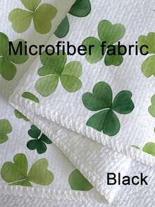 2条格子波点四叶草厨房毛巾，圣帕特里克节主题，可用作厨房擦手巾，适合农舍厨房、家庭室内餐具擦干。 - 綠色 - 查看 5