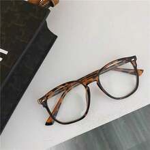 Kính thời trang phong cách Y2K dễ thương, unisex, kiểu dáng retro, không độ, tròng kính trong suốt, kiểu dáng giản dị, phù hợp cho máy tính, đọc sách và sử dụng văn phòng. - Nhiều màu - Xem 5