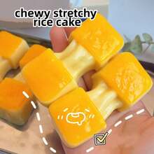 Realistic Pretend Play Stretchy Cheese Mochi Squishies, Super Soft Squishy Stress Relief Squeeze Toy - Multicolor - View 1