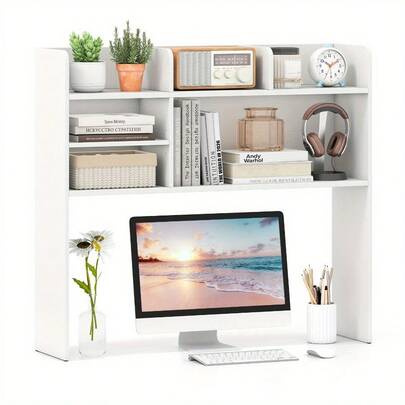 COSTWAY Desktop Bookshelf 3-Tier Display Rack Bookcase Storage Rack, Desk Bookshelf, Book Shelves, Small Bookshelf, Mini Bookshelf, Workspace Organization, Home Office Storage, Compact Design, Minimalist Bookcase, Durable Shelving, Sturdy Construction, Tiered Shelf, Book Lovers, Home Organizers