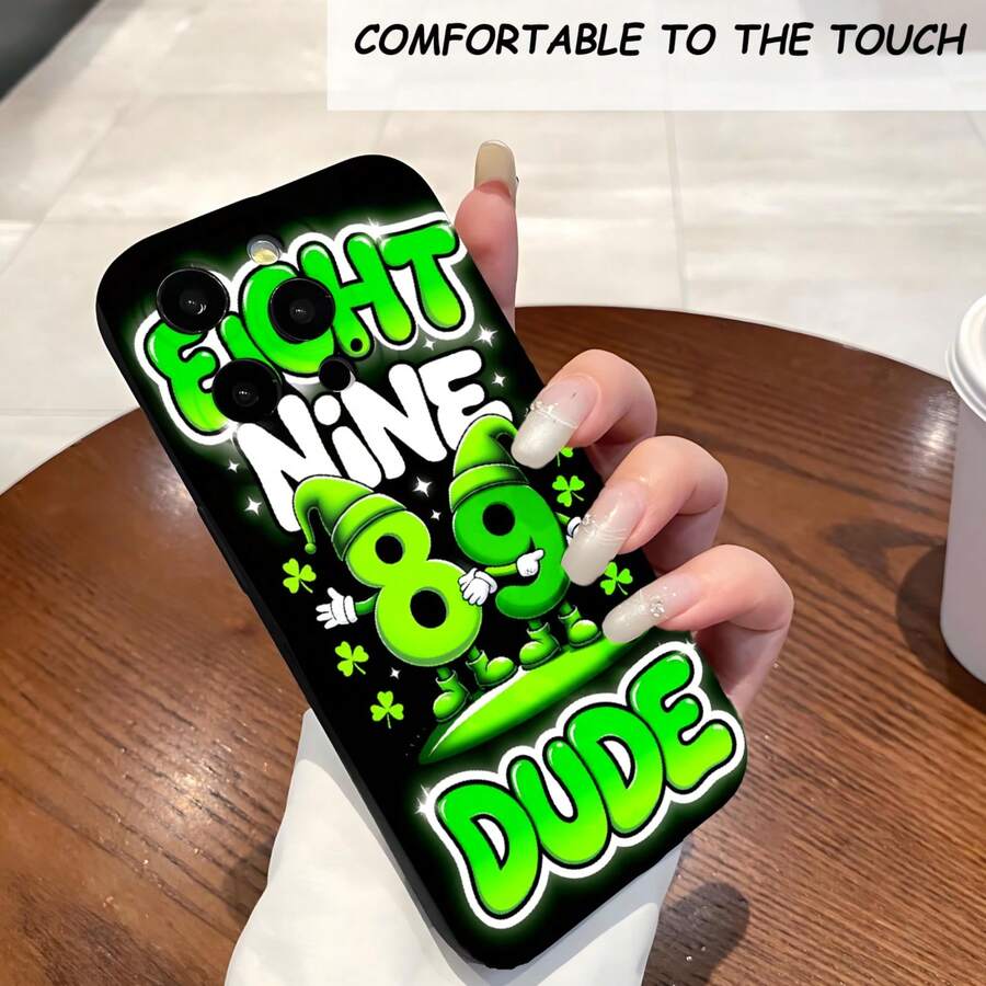 1PC Phone Case , Fight Nine Eight Nine Dude , Stylish Phone Case, Phone Decoration, All-around Lens Protection, Creative Small Gift, Funny Gift for Boys and Girls - Negro - Ver 1