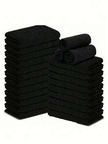 25*25cm Super Soft Microfiber Hotel/Kitchen Absorbent White Washcloth, Versatile Towel, Bathroom Hand Towel, Multi-Purpose Cleaning Cloth, 5pcs/10pcs Set