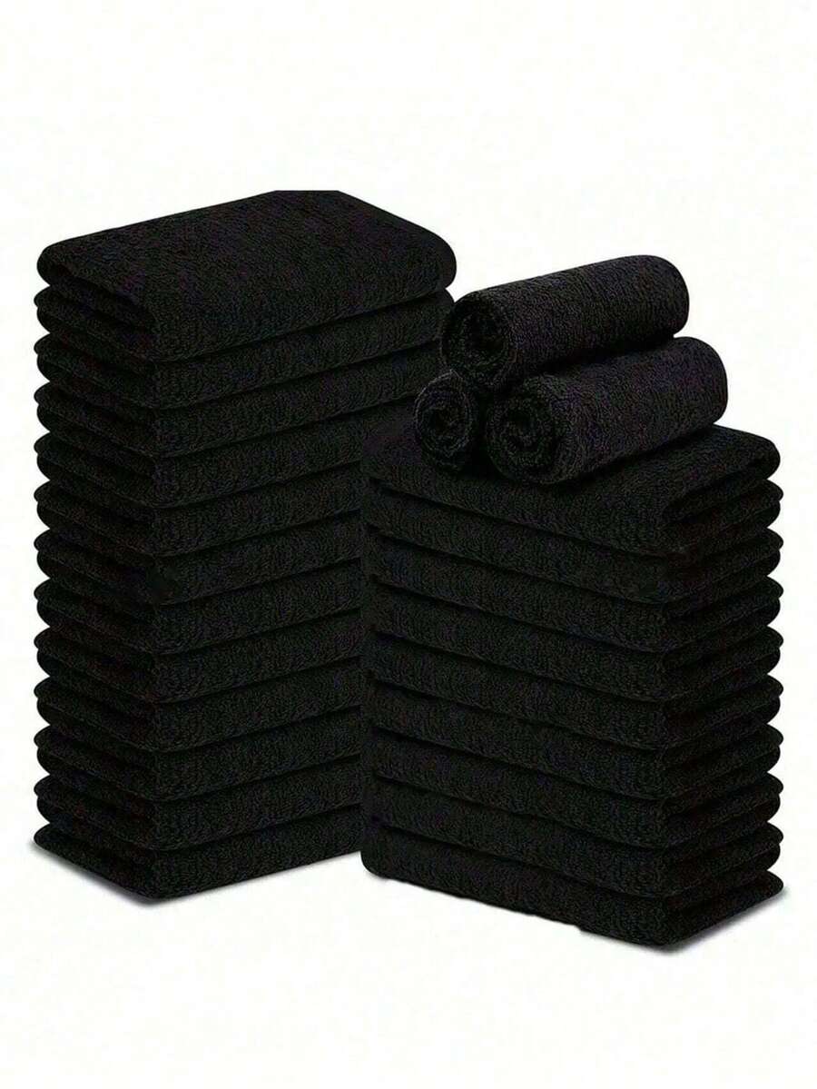 25*25cm Super Soft Microfiber Hotel/Kitchen Absorbent White Washcloth, Versatile Towel, Bathroom Hand Towel, Multi-Purpose Cleaning Cloth, 5pcs/10pcs Set