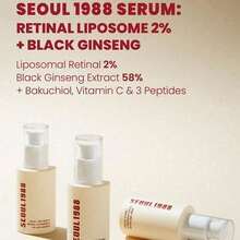 1988 Retinal Serum: Retinol Serum For Face Anti Aging Wrinkle Care - 2% Retinal Liposome Black Ginseng Niacinamide Bakuchiol Vitamin C & 3 Peptides - Skincare Fragrance Free - Multicolor - 查看 7