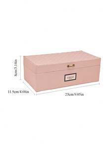 Gucci Large Capacity Pink Floral Jewelry Box. Vintage Floral Hard Shell Makeup Case. Rectangular, High-End Exquisite Storage Box.