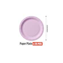 1 Set di forniture monouso per feste per 25 ospiti, inclusi piatti, tovaglioli, bicchieri di carta rosa e viola, adatti per compleanni, matrimoni, feste a tema, picnic in famiglia - Multicolore - Visualizzare 11