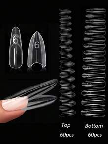 ARTAUG 60pcs,120pcs,300pcs,600pcs Double-Sided Nail Mold Sets, Salon-Grade At-Home Options, No Gel Stacking Required For Nail Extensions, No Deformation, 15 Sizes, DIY Nail Art, Perfect Choice For Women's Nail Extension Art