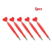 1/5/10/20pcs Valentine's Day Gift Creative Heart-Shaped Pens, Office Supplies Small Gift, Heart Pens, Holiday Items - Multicolor - View 15