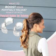 2pcs Ponytail Holder For Volume – High Ponytail Holder For Full, Voluminous Styles, Versatile Accessory For All Hair Types, Ponytail Volumizer For Thick & Long Hair, Fancy Accessories For Women